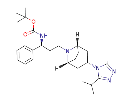 tert-butyl (1S)-3-[3-(3-isopropyl-5-methyl-4H-1,2,4-triazol-4-yl)-exo-8-azabicyclo[3.2.1]oct-8-yl]-1-phenylpropylcarbamate