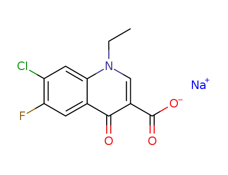 1-ethyl-6-fluoro-7-chloro-4-oxo-1,4-dihydro-quinoline-3-carboxylic acid sodium salt