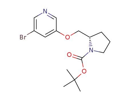 (S)-2-((5-bromopyridin-3-yloxy)methyl)pyrrolidine-1-carboxylic acid tert-butyl ester