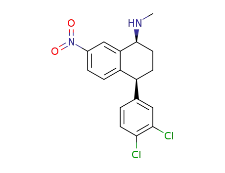 Cis-(1S)-N-methyl-7-(nitro)-4-(3,4-dichlorophenyl)-1,2,3,4-tetrahydro-1-naphthalenamine