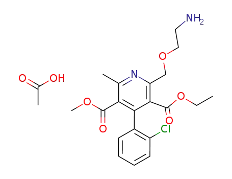 2-(2-aminoethoxy)methyl-3-ethoxycarbonyl-4-(o-chlorophenyl)-5-methoxycarbonyl-6-methylpyridine acetate