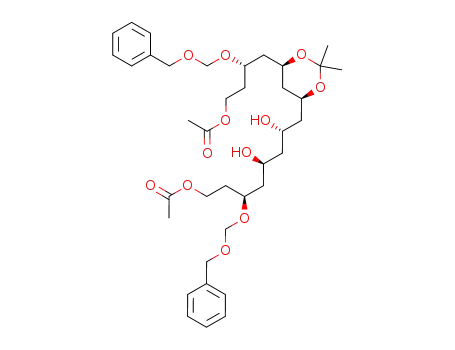 Acetic acid (S)-4-[(4R,6S)-6-((2S,4S,6S)-8-acetoxy-6-benzyloxymethoxy-2,4-dihydroxy-octyl)-2,2-dimethyl-[1,3]dioxan-4-yl]-3-benzyloxymethoxy-butyl ester