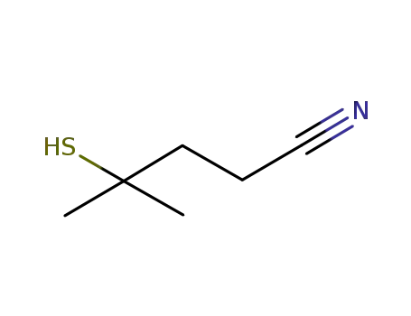 Molecular Structure of 131237-84-8 (Pentanenitrile, 4-mercapto-4-methyl-)