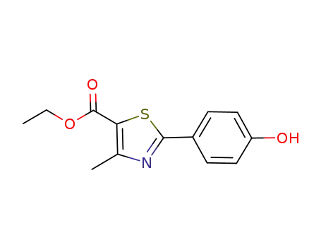 Molecular Structure of 161797-99-5 (ethyl 2-(4-hydroxyphenyl)-4-methyl thiazole-5-carboxylate)