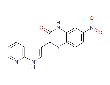 7-nitro-3-(1H-pyrrolo[2,3-b]pyridin-3-yl)-3,4-dihydro-1H-quinoxalin-2-one