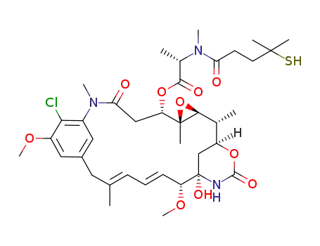 Molecular Structure of 796073-69-3 (N2'-Deacetyl-N2'-(4-mercapto-4-methyl-1-oxopentyl)-maytansine)