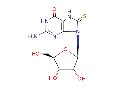 Molecular Structure of 26001-38-7 (8-MERCAPTOGUANOSINE)