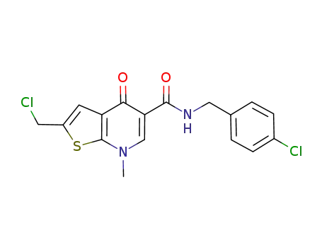 N-(4-chlorobenzyl)-2-(chloromethyl)-7-methyl-4-oxo-4,7-dihydrothieno[2,3-b]-pyridine-5-carboxamide