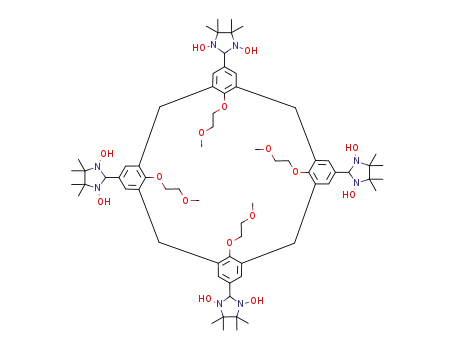 5,11,17,23-tetrakis(1,3-dihydroxy-4,4,5,5-tetramethylimidazolidin-2-yl)-25,26,27,28-tetrakis(2-methoxyethoxy)calix[4]arene