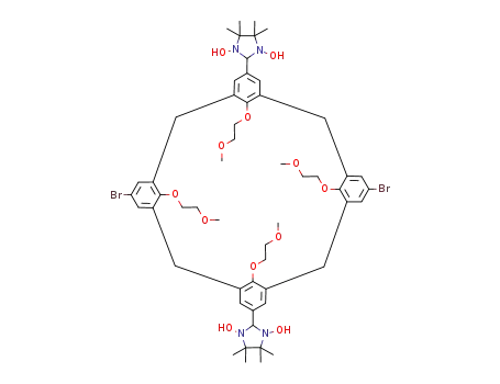 5,17-bis(1,3-dihydroxy-4,4,5,5-tetramethylimidazolidin-2-yl)-11,23-dibromo-25,26,27,28-tetrakis(2-methoxyethoxy)calix[4]arene