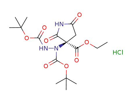 R-(-)-3-ethoxycarbonyl-3-(N,N'-di(tert-butoxycarbonyl)hydrazino)pyrrolidin-2,5-dione hydrochloride