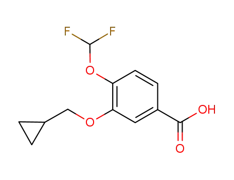Molecular Structure of 162401-62-9 (3-Cyclopropylmethoxy-4-difluoromethoxy-benzoic acid)