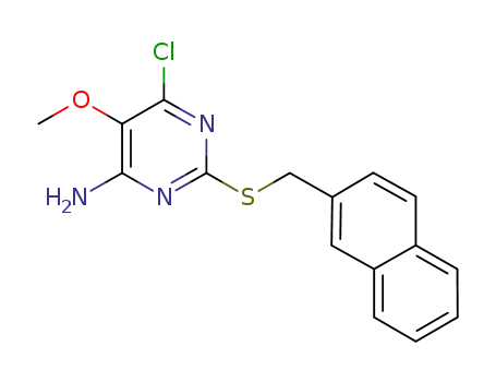 4-amino-5-methoxy-6-chloro-2-(2-naphthylmethylthio)-pyrimidine