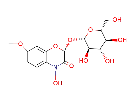 Molecular Structure of 18607-79-9 ((2R)-4-hydroxy-7-methoxy-3-oxo-3,4-dihydro-2H-1,4-benzoxazin-2-yl beta-D-glucopyranoside)