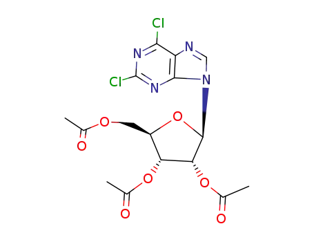 (2R,3R,4R,5R)-4-(acetyloxy)-2-[(acetyloxy)methyl]-5-(2,6-dichloro-9H-purin-9-yl)tetrahydro-3-furanyl acetate