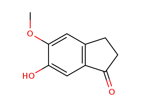 Molecular Structure of 90843-62-2 (6-Hydroxy-5-methoxy-1-indanone)