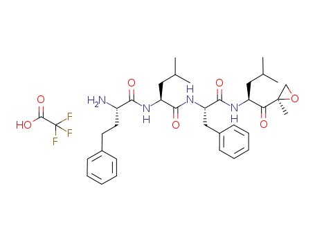 (S)-2-((S)-2-amino-4-phenylbutanamido)-4-methyl-N-((S)-1-(((S)-4-methyl-1-((R)-2-methyloxiran-2-yl)-1-oxopentan-2-yl)amino)-1-oxo-3-phenylpropan-2-yl)pentanamide 2,2,2-trifluoroacetate