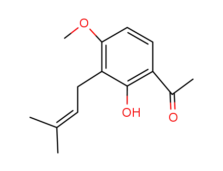 1-(2-hydroxy-4-methoxy-3-(3-methyl-butyl-2-ene-1-yl)phenyl)ethanone