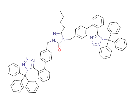 2,4-Bis[[2'-(N-trityltetrazol-5-yl)biphenyl-4-yl]methyl]-5-n-butyl-2,4-dihydro-3H-1,2,4-triazol-3-one