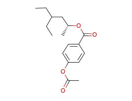 Molecular Structure of 443682-67-5 (Benzoic acid, 4-(acetyloxy)-, (1R)-3-ethyl-1-methylpentyl ester)