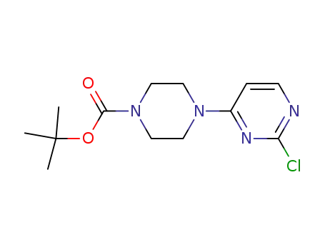 Molecular Structure of 221050-88-0 (tert-Butyl 4-(2-chloropyrimidin-4-yl)piperazine-1-carboxylate)