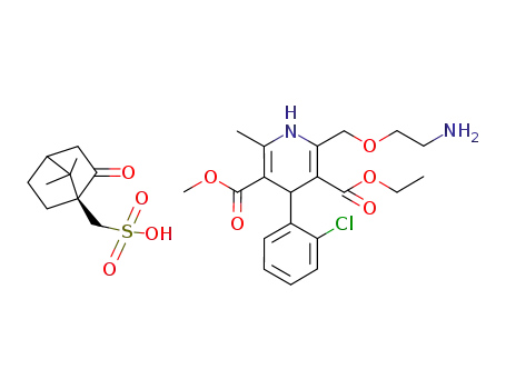amlodipine (1S)-(+)-10-camphorsulfonate