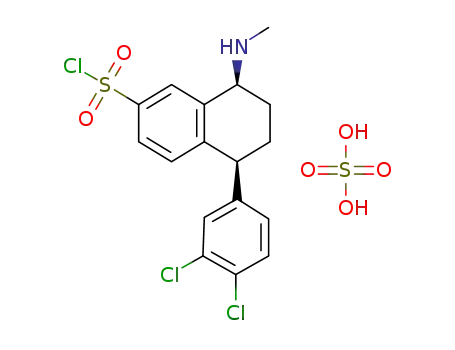 Cis-(1S)-N-methyl-7-chlorosulphonyl-4-(3,4-dichlorophenyl)-1,2,3,4-tetrahydro-1-naphthalenamine hydrogen sulphate