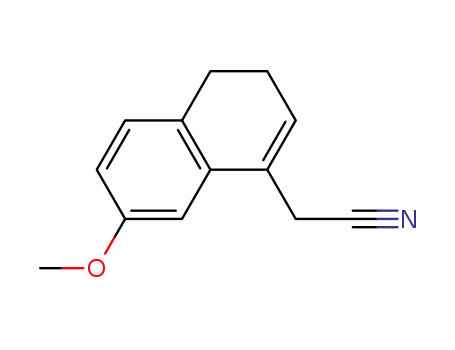 Molecular Structure of 861960-34-1 (7-METHOXY-3,4-DIHYDRO-1-NAPHTHALENYL-ACETONITRILE)