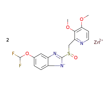 zinc (S)-bis{[5-(difluoromethoxy)]-2-[(3,4-dimethoxy-2-pyridinyl)-methylsulphinyl]-1H-benzimidazolide}
