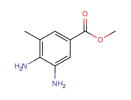 Molecular Structure of 668276-43-5 (Benzoic acid, 3,4-diamino-5-methyl-, methyl ester)