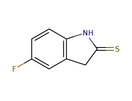 Molecular Structure of 73425-13-5 (5-FLUORO-1,3-DIHYDRO-INDOLE-2-THIONE)
