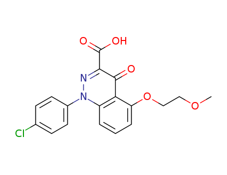 3-Cinnolinecarboxylicacid, 1-(4-chlorophenyl)-1,4-dihydro-5-(2-methoxyethoxy)-4-oxo-