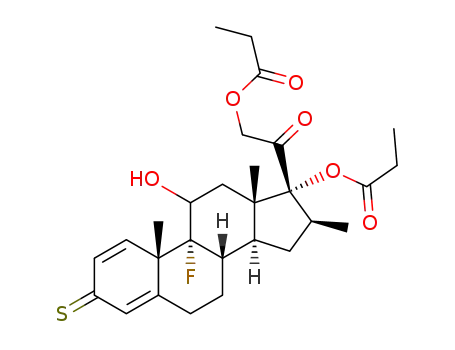 9α-Fluoro-16β-methyl-11,17,21-trihydroxypregna-1,4-dien-20-one-3-thione 17,21-dipropionate