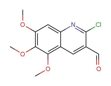 Molecular Structure of 68236-25-9 (2-CHLORO-5,6,7-TRIMETHOXY-QUINOLINE-3-CARBALDEHYDE)