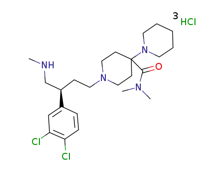 1'-[(3S)-3-(3,4-dichlorophenyl)-4-(methylamino)butyl]-N,N-dimethyl-1,4'-bipiperidine-4'-carboxamide trihydrochloride