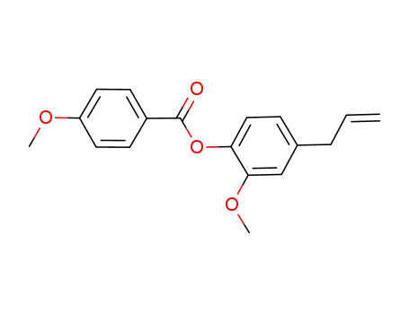 Molecular Structure of 521960-43-0 (Benzoic acid, 4-methoxy-, 2-methoxy-4-(2-propenyl)phenyl ester)