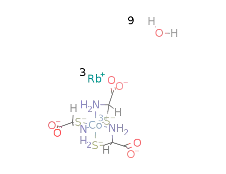 trirubidium fac-Δ-tris(R-cysteinato-N,S)cobaltate(III) nonahydrate