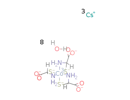 tricesium fac-Δ-tris(R-cysteinato-N,S)cobaltate(III) octahydrate