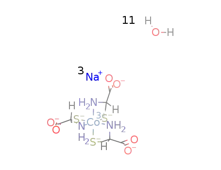 trisodium fac-Δ-tris(R-cysteinato-N,S)cobaltate(III) * 11 H2O