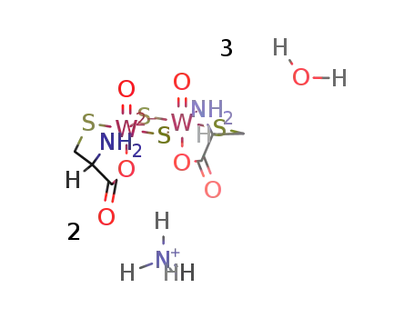 ammonium (di-μ-sulfido)bis{(L-cysteinato)oxotungstate(V)} trihydrate