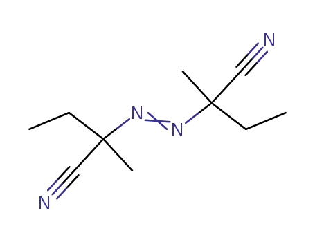 Molecular Structure of 13472-08-7 (2,2'-Azodi(2-methylbutyronitrile))