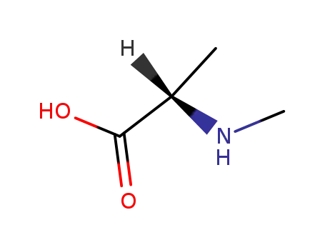 Molecular Structure of 3913-67-5 (N-Methyl-L-alanine)