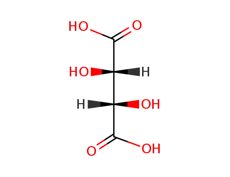 Molecular Structure of 133-37-9 (DL-Tartaric acid)
