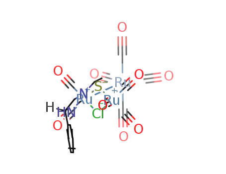 Ru3(μ-Cl)(μ-1-ethyelenethiolate-3-H-4-(S)-phenylimidazolin-2-ylidene)(CO)9