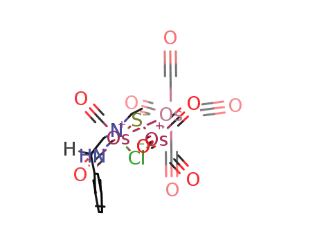Os3(μ-Cl)(μ-1-ethyelenethiolate-3-H-4-(S)-phenylimidazolin-2-ylidene)(CO)9