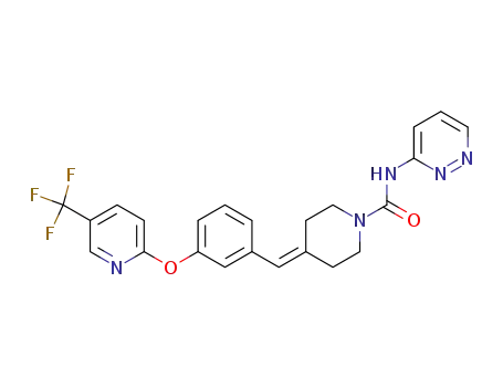 1-Piperidinecarboxamide, N-3-pyridazinyl-4-[[3-[[5-(trifluoromethyl)-2-pyridinyl]oxy]phenyl]methylene]-