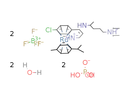 [Ru(II)(η6-p-cymene)(η6-chloroquineH2)](BF4)2(H2PO4)2*2H2O