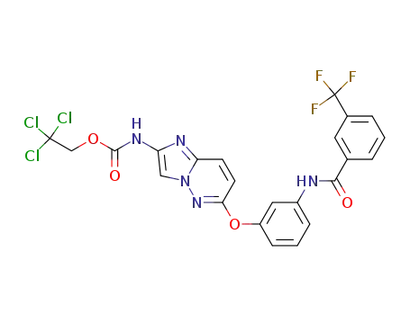 2,2,2-trichloroethyl [6-(3-{[3-(trifluoromethyl)benzoyl]amino}phenoxy)imidazo[1,2-b]pyridazin-2-yl]carbamate