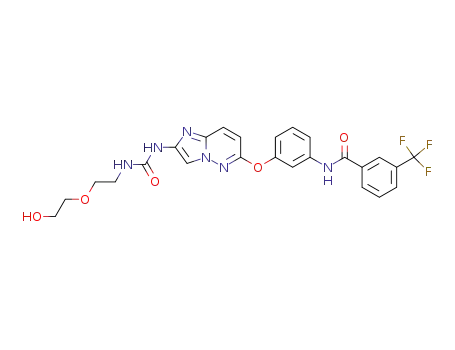 N-(3-{[2-({[2-(2-hydroxyethoxy)ethyl]carbamoyl}amino)imidazo[1,2-b]pyridazin-6-yl]oxy}phenyl)-3-(trifluoromethyl)benzamide