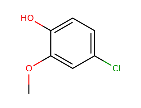 Molecular Structure of 16766-30-6 (4-CHLORO-2-METHOXYPHENOL)